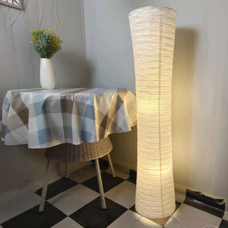 Frendorf | LumenCove Stehleuchte | Nordic Design | Papierlampenschirm | 2-Licht | Modern für Schlafzimmer