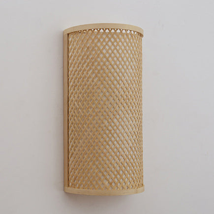 Frendorf | ZenArc Bamboo Wandleuchte | Japanisches Design | 2-Licht Halbkreis Wandlampe | Perfekt für Flur & Wohnzimmer