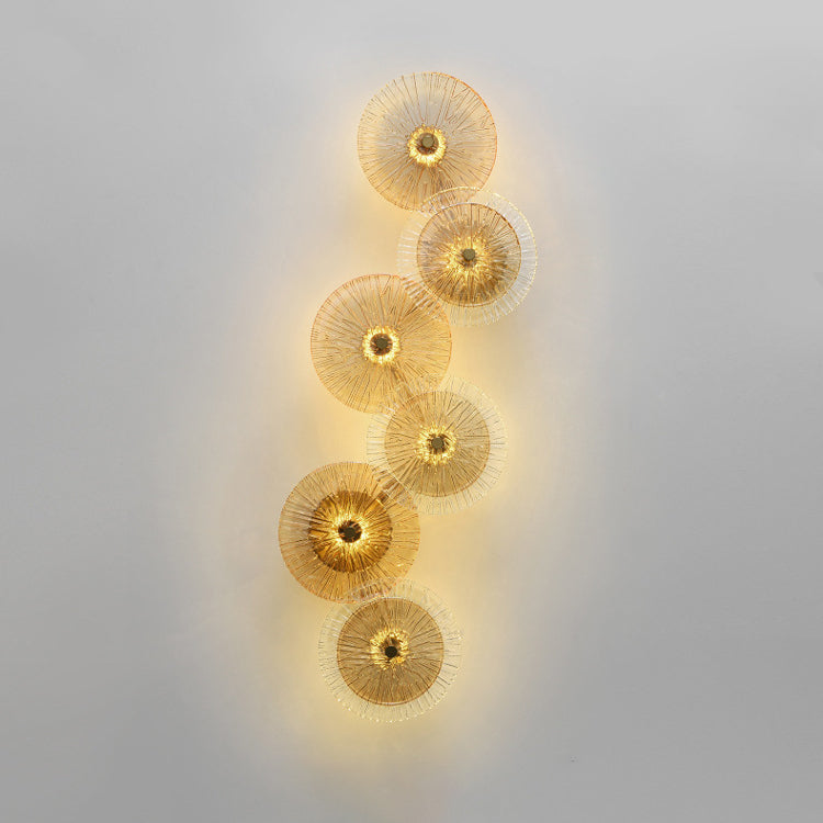 Frendorf | LotuShine Mid-Century Design LED Wandlampe | Eisen-Glas Wandleuchte | Lotusblatt Optik | Wohnzimmer-Beleuchtung