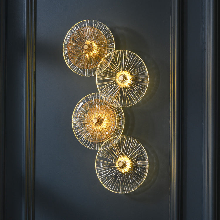 Frendorf | LotuShine Mid-Century Design LED Wandlampe | Eisen-Glas Wandleuchte | Lotusblatt Optik | Wohnzimmer-Beleuchtung
