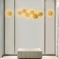 Frendorf | LotuShine Mid-Century Design LED Wandlampe | Eisen-Glas Wandleuchte | Lotusblatt Optik | Wohnzimmer-Beleuchtung
