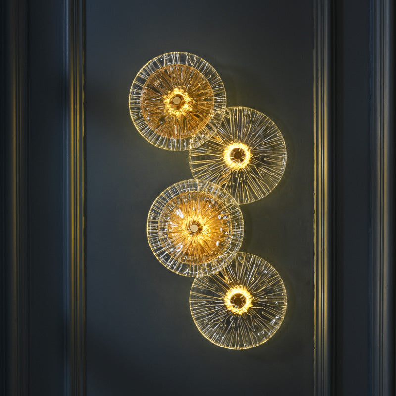 Frendorf | LotuShine Mid-Century Design LED Wandlampe | Eisen-Glas Wandleuchte | Lotusblatt Optik | Wohnzimmer-Beleuchtung