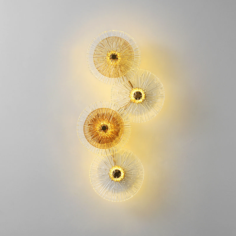 Frendorf | LotuShine Mid-Century Design LED Wandlampe | Eisen-Glas Wandleuchte | Lotusblatt Optik | Wohnzimmer-Beleuchtung