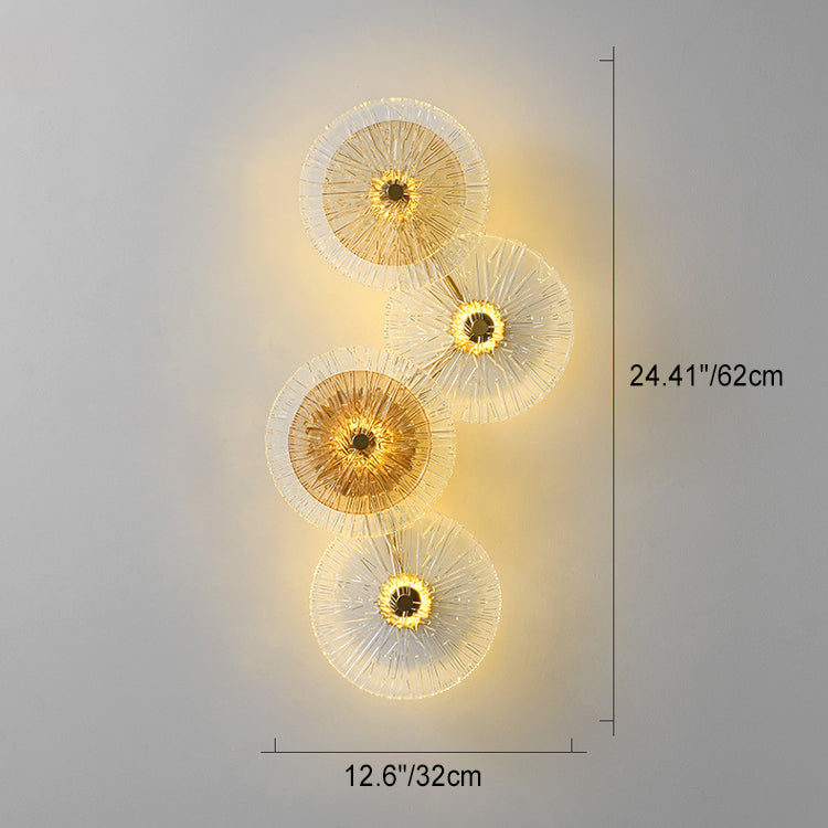 Frendorf | LotuShine Mid-Century Design LED Wandlampe | Eisen-Glas Wandleuchte | Lotusblatt Optik | Wohnzimmer-Beleuchtung