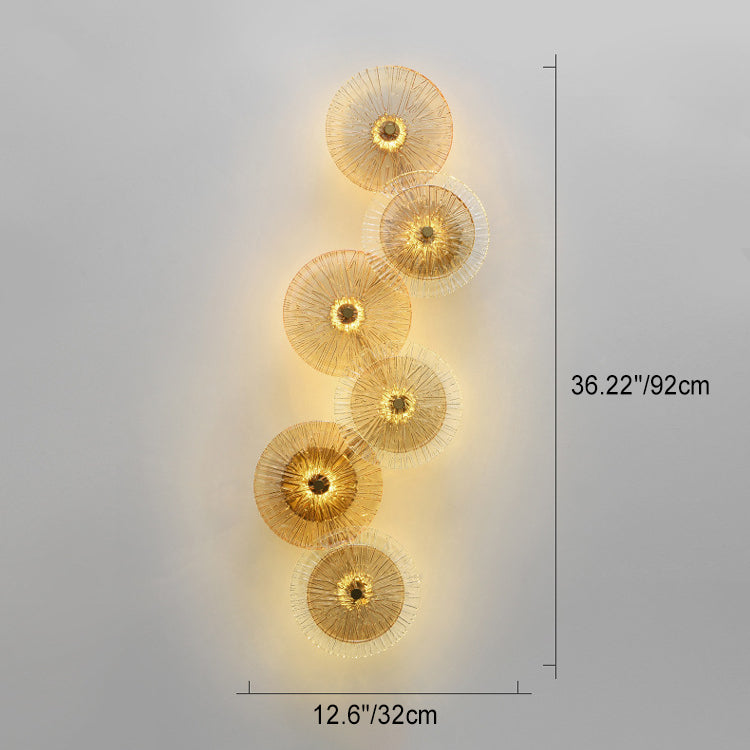 Frendorf | LotuShine Mid-Century Design LED Wandlampe | Eisen-Glas Wandleuchte | Lotusblatt Optik | Wohnzimmer-Beleuchtung