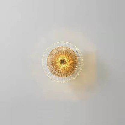 Frendorf | LotuShine Mid-Century Design LED Wandlampe | Eisen-Glas Wandleuchte | Lotusblatt Optik | Wohnzimmer-Beleuchtung