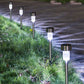 Moderne Einfachheit Solar wasserdichte Edelstahl Zylinder LED Landschaftsbeleuchtung Außenlicht für den Garten