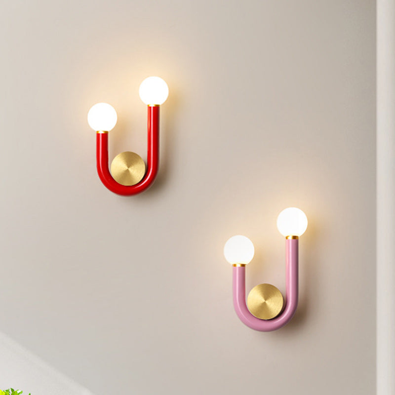 Frendorf | LuxeCurve U-Form LED Wandleuchte | Kreatives Design | Warmes Licht | Schlafzimmer Deko Lampe