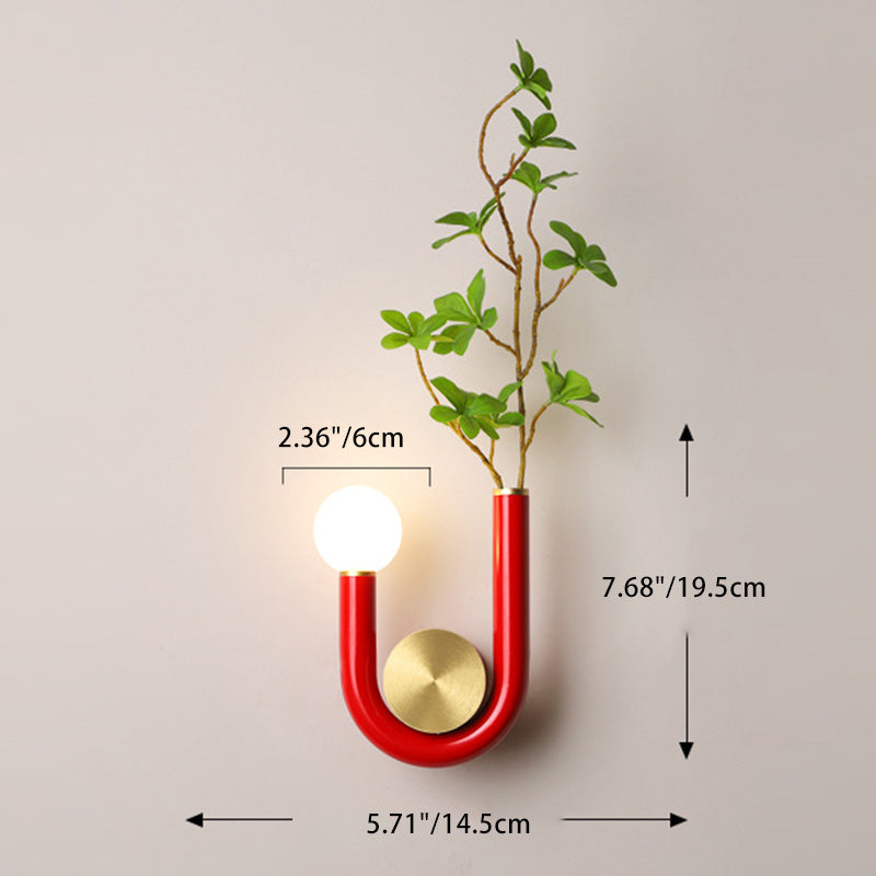 Frendorf | LuxeCurve U-Form LED Wandleuchte | Kreatives Design | Warmes Licht | Schlafzimmer Deko Lampe