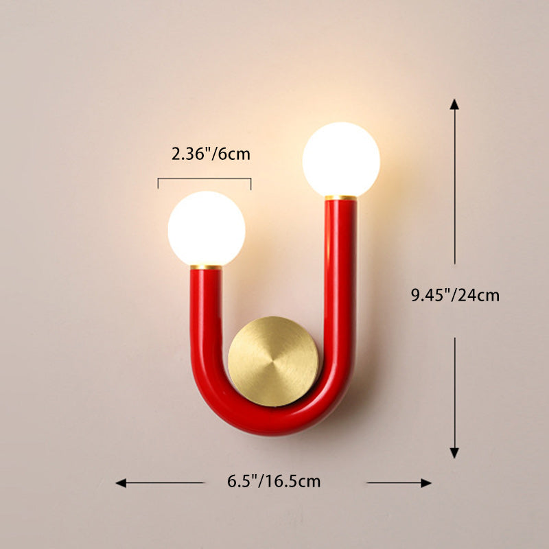 Frendorf | LuxeCurve U-Form LED Wandleuchte | Kreatives Design | Warmes Licht | Schlafzimmer Deko Lampe