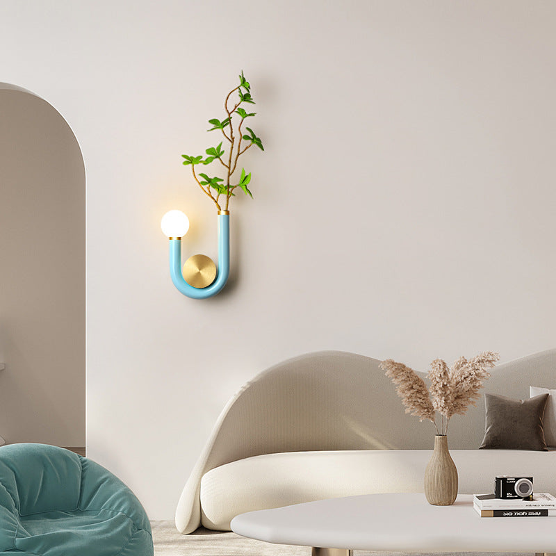 Frendorf | LuxeCurve U-Form LED Wandleuchte | Kreatives Design | Warmes Licht | Schlafzimmer Deko Lampe