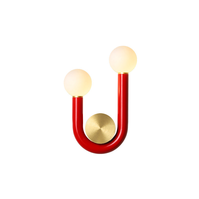 Frendorf | LuxeCurve U-Form LED Wandleuchte | Kreatives Design | Warmes Licht | Schlafzimmer Deko Lampe
