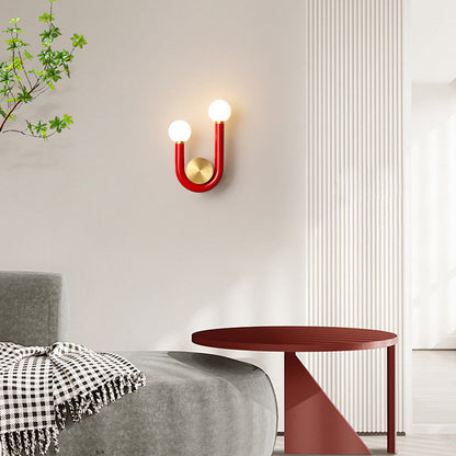 Frendorf | LuxeCurve U-Form LED Wandleuchte | Kreatives Design | Warmes Licht | Schlafzimmer Deko Lampe