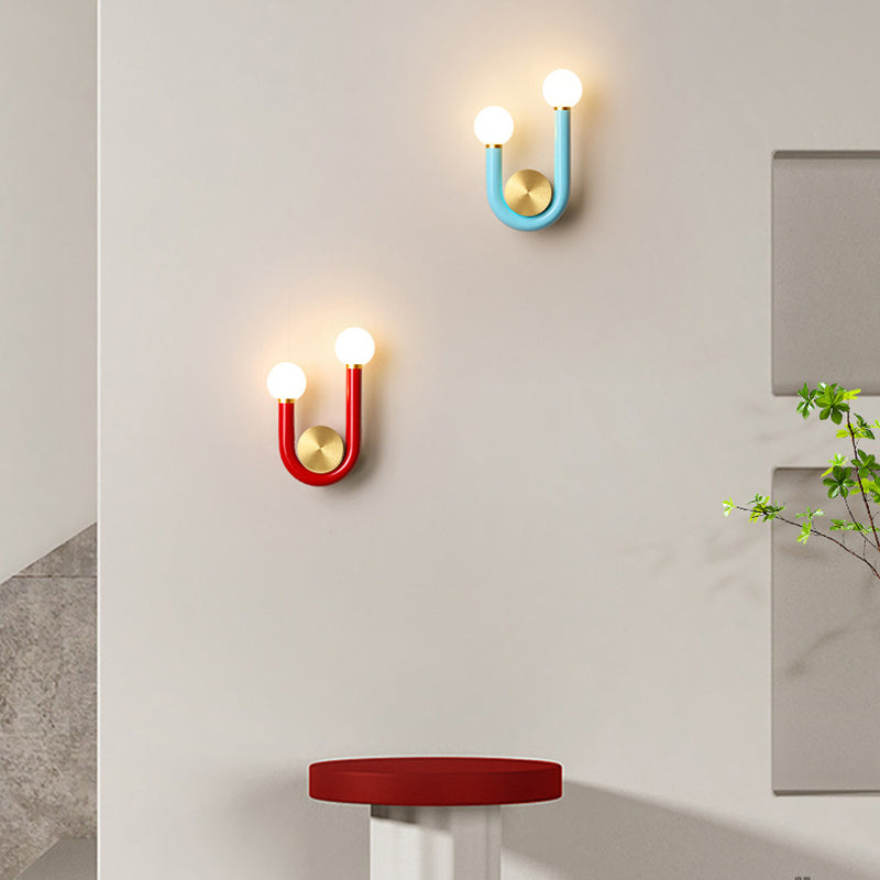 Frendorf | LuxeCurve U-Form LED Wandleuchte | Kreatives Design | Warmes Licht | Schlafzimmer Deko Lampe