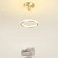 Zeitgenössische Nordische Runde Metall Silica LED Semi-Flush Mount Deckenleuchte für Flur