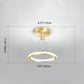 Zeitgenössische Nordische Runde Metall Silica LED Semi-Flush Mount Deckenleuchte für Flur