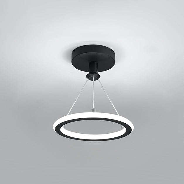 Zeitgenössische Nordische Runde Metall Silica LED Semi-Flush Mount Deckenleuchte für Flur