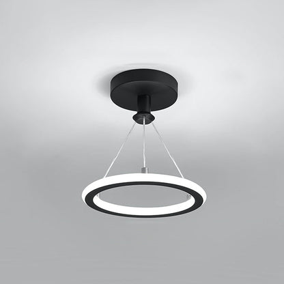 Zeitgenössische Nordische Runde Metall Silica LED Semi-Flush Mount Deckenleuchte für Flur