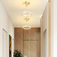 Zeitgenössische Nordische Runde Metall Silica LED Semi-Flush Mount Deckenleuchte für Flur