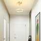 Zeitgenössische Nordische Runde Metall Silica LED Semi-Flush Mount Deckenleuchte für Flur