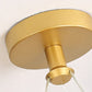 Zeitgenössische Nordische Runde Metall Silica LED Semi-Flush Mount Deckenleuchte für Flur