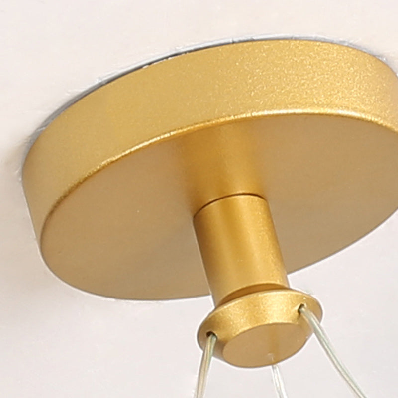 Zeitgenössische Nordische Runde Metall Silica LED Semi-Flush Mount Deckenleuchte für Flur