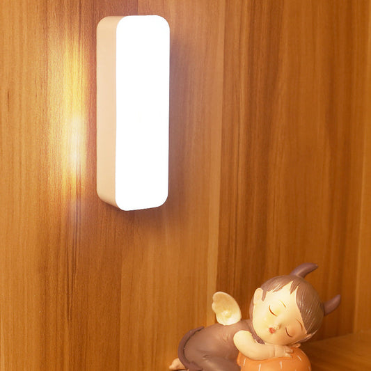 Modern Minimalist Wiederaufladbare Magnetische Saugnapf Kunststoffstreifen Rechteckige LED Wandleuchte Nachtlicht Für Studium