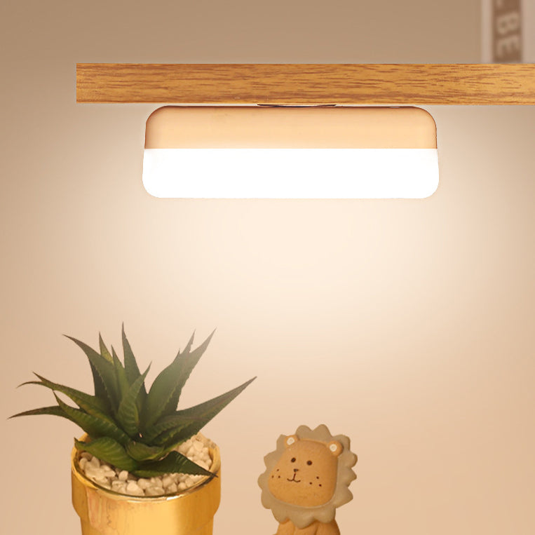 Modern Minimalist Wiederaufladbare Magnetische Saugnapf Kunststoffstreifen Rechteckige LED Wandleuchte Nachtlicht Für Studium