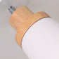 Zeitgenössische skandinavische Eisen Holz Kegel Zylinder verstellbare 1-Licht Semi-Flush Mount Deckenleuchte für Flur