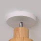Zeitgenössische skandinavische Eisen Holz Kegel Zylinder verstellbare 1-Licht Semi-Flush Mount Deckenleuchte für Flur