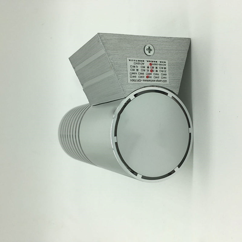Zeitgenössische industrielle Aluminium-Zylinder hohle LED-Wandleuchte für Flur