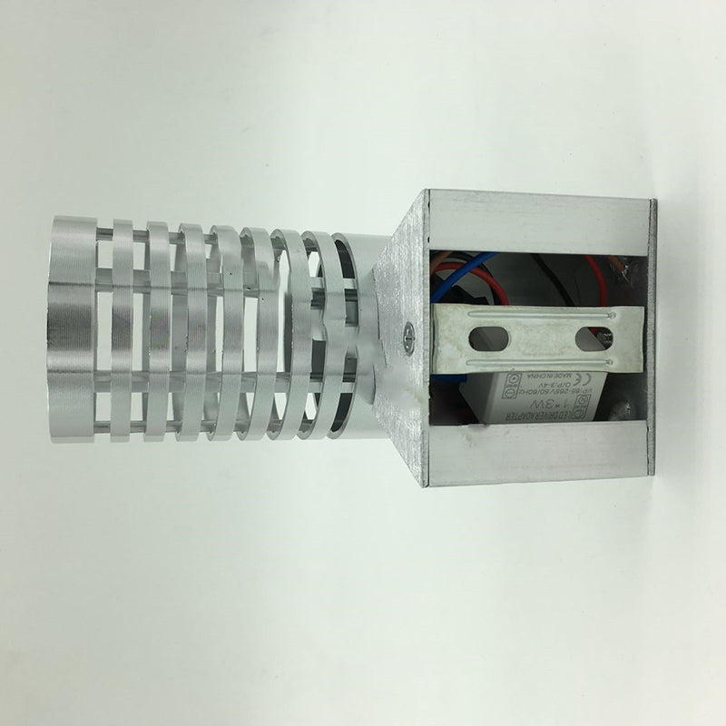 Zeitgenössische industrielle Aluminium-Zylinder hohle LED-Wandleuchte für Flur