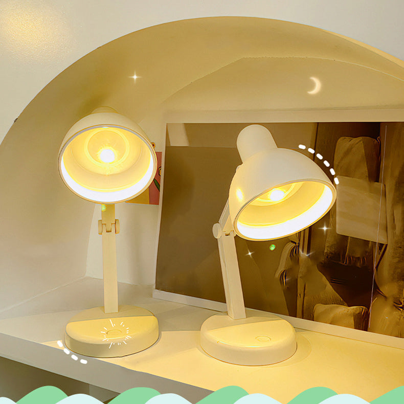 Moderne Einfachheit ABS Batterie faltbare runde LED Schreibtischlampe für das Studium