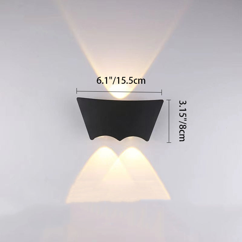 Moderne Einfachheit Wasserdichte Aluminium Buchstaben Geometrische LED Wandleuchte Für Außenpatio