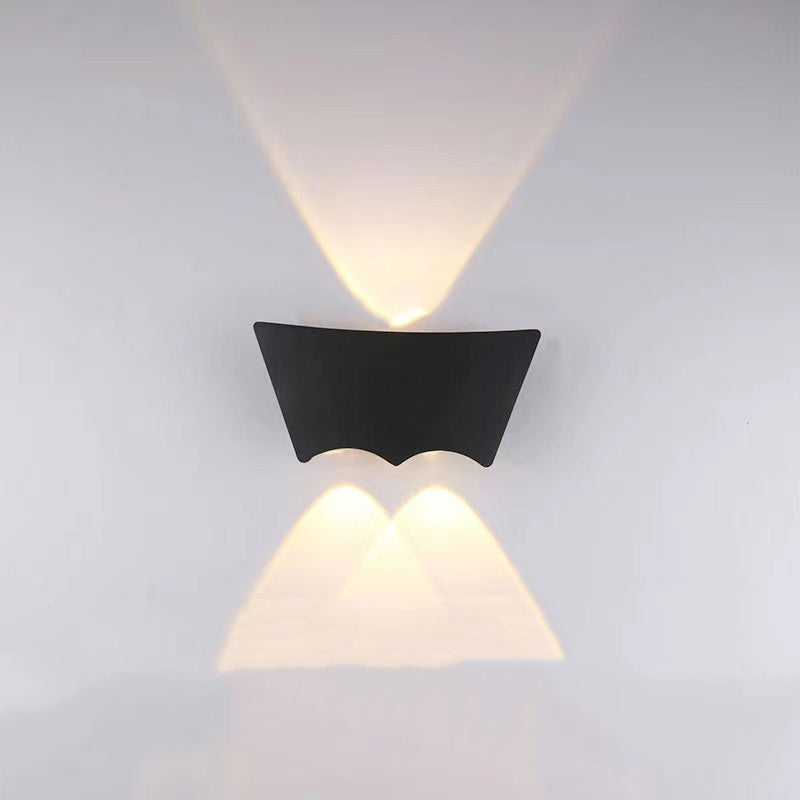 Moderne Einfachheit Wasserdichte Aluminium Buchstaben Geometrische LED Wandleuchte Für Außenpatio