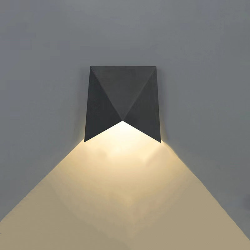 Moderne Einfachheit Wasserdichte Aluminium Buchstaben Geometrische LED Wandleuchte Für Außenpatio