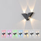 Moderne Einfachheit Wasserdichte Aluminium Buchstaben Geometrische LED Wandleuchte Für Außenpatio