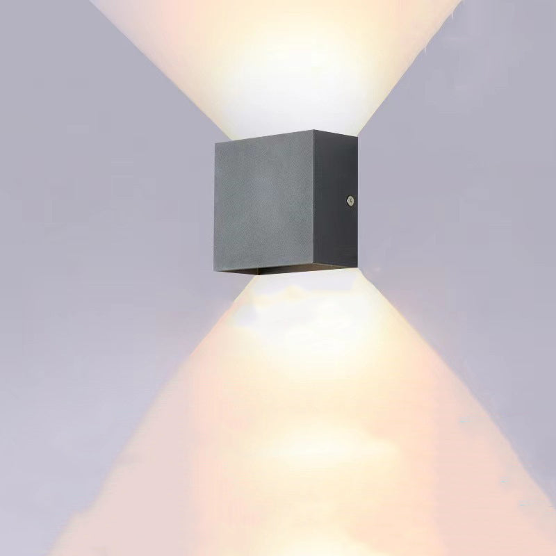 Moderne Einfachheit Wasserdichte Aluminium Buchstaben Geometrische LED Wandleuchte Für Außenpatio