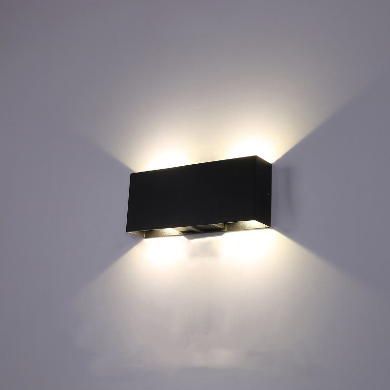Moderne Einfachheit Wasserdichte Aluminium Buchstaben Geometrische LED Wandleuchte Für Außenpatio
