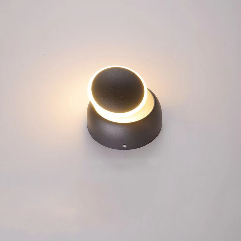 Moderne Einfachheit Wasserdichte Aluminium Buchstaben Geometrische LED Wandleuchte Für Außenpatio