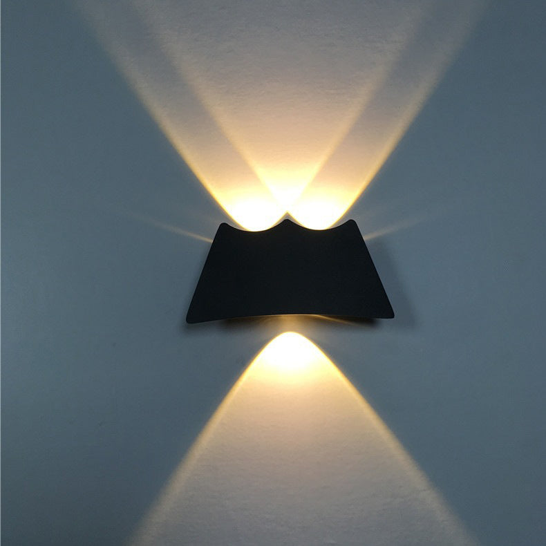 Moderne Einfachheit Wasserdichte Aluminium Buchstaben Geometrische LED Wandleuchte Für Außenpatio