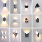 Moderne Einfachheit Wasserdichte Aluminium Buchstaben Geometrische LED Wandleuchte Für Außenpatio