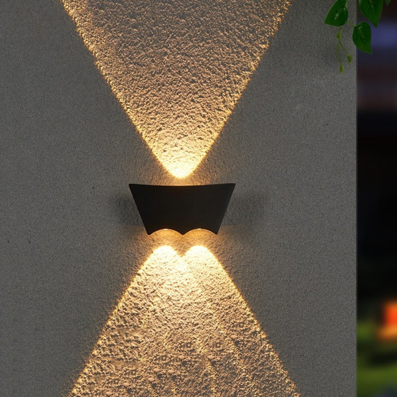 Moderne Einfachheit Wasserdichte Aluminium Buchstaben Geometrische LED Wandleuchte Für Außenpatio