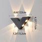Moderne Einfachheit Wasserdichte Aluminium Buchstaben Geometrische LED Wandleuchte Für Außenpatio
