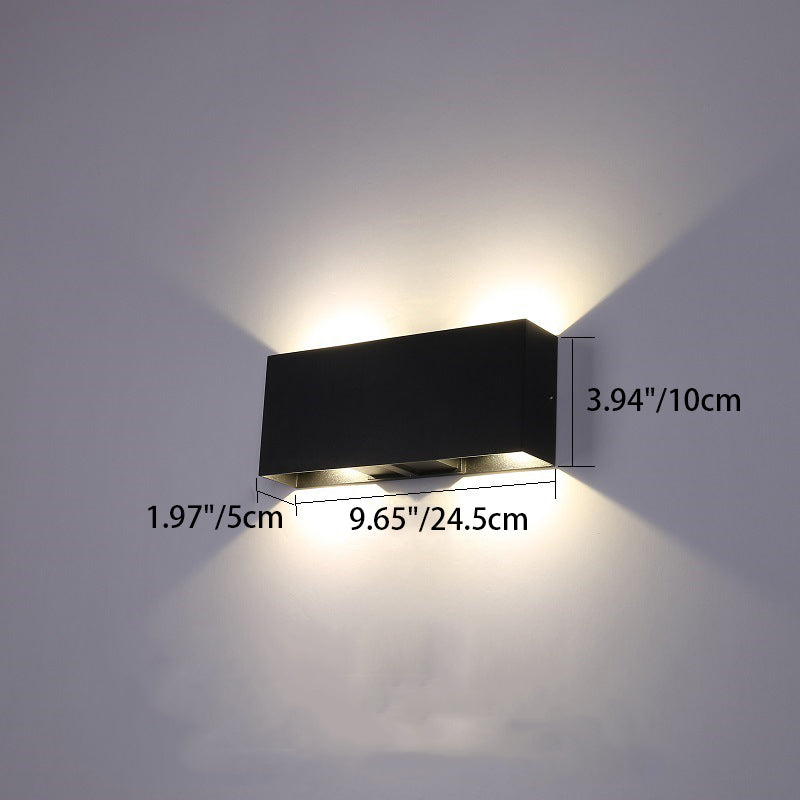 Moderne Einfachheit Wasserdichte Aluminium Buchstaben Geometrische LED Wandleuchte Für Außenpatio
