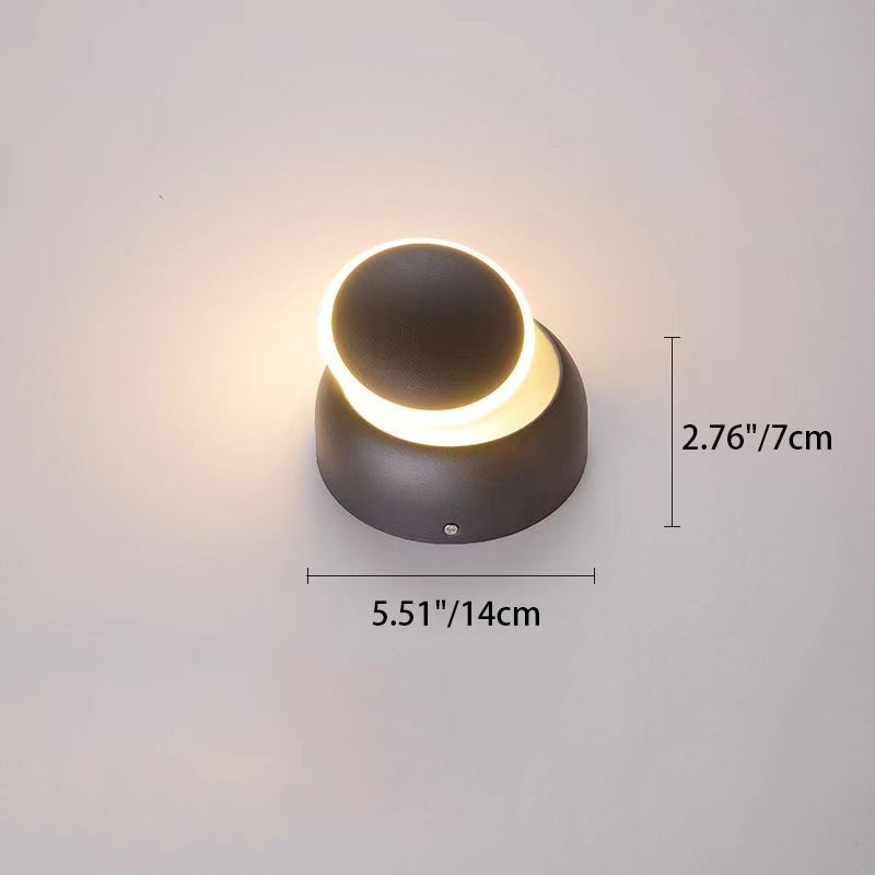 Moderne Einfachheit Wasserdichte Aluminium Buchstaben Geometrische LED Wandleuchte Für Außenpatio