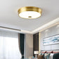 Moderne Mid-Century Eisen Glas Runde LED Deckenleuchte für Schlafzimmer