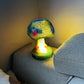Frendorf | GlowMorphic USB LED Tischlampe | Art Deco Pilzdesign | Harzstruktur | Warmes Licht für Wohnzimmer