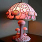 Frendorf | GlowMorphic USB LED Tischlampe | Art Deco Pilzdesign | Harzstruktur | Warmes Licht für Wohnzimmer