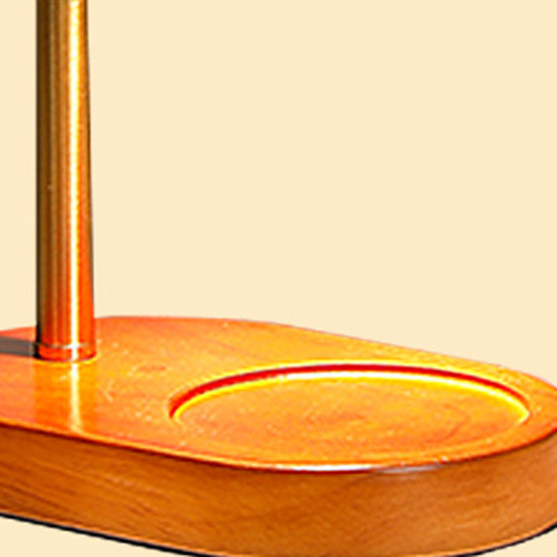 Traditionelle Französische Eisen Holz Glas Zylinder Punkt 1-Licht Schmelzwachs Tischlampe Für Nachttisch